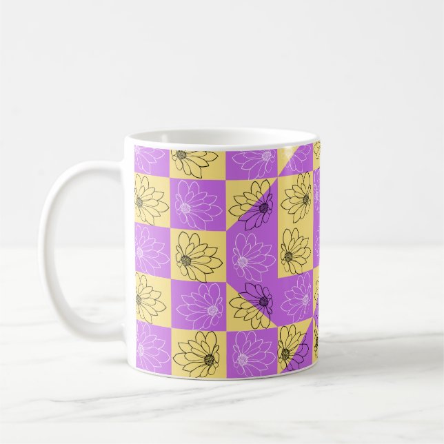 Mug Motif de tableau de bord en or violet (Gauche)