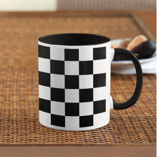 Mug Motif de tableau de bord noir et blanc