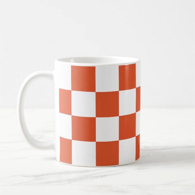 Mug Motif de tableau de bord orange et blanc (Gauche)