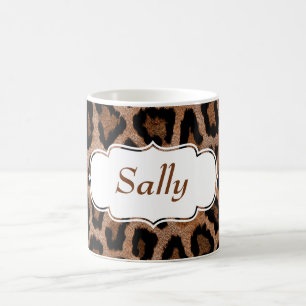Mug Motif de taches de fourrure de léopard personnalis