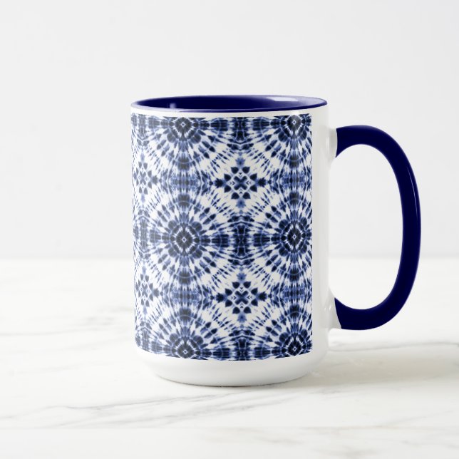Mug Motif de teinture bleu foncé (Droite)