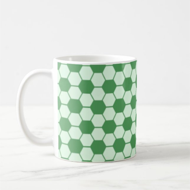 Mug Motif de texture de ballon de football - Vert   (Gauche)