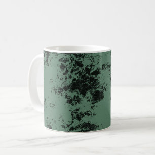 Mug Motif de texture de marbre en noir et vert