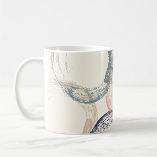 Mug Motif de texture de pinceau de cercles colorés