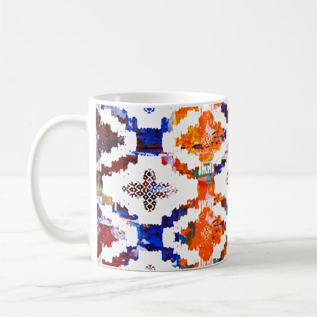 Mug Motif de texture géométrique avec aquarelle (Gauche)