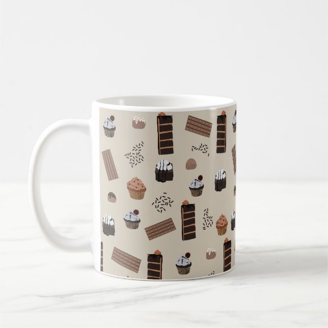 Mug Motif de thème chocolat (Gauche)