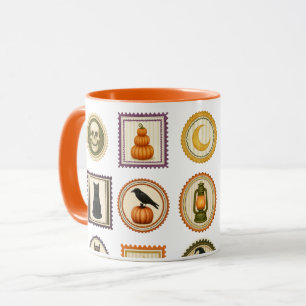 Mug Motif de timbre-poste Halloween Vintage Épouvantab