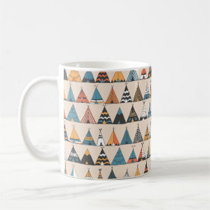 Mug Motif de tipi. Tente d'été autochtone de Wigwam