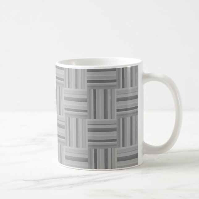 Mug Motif de tissage rayures grises (Droite)