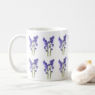 Mug Motif de tissu de jacinthes des bois