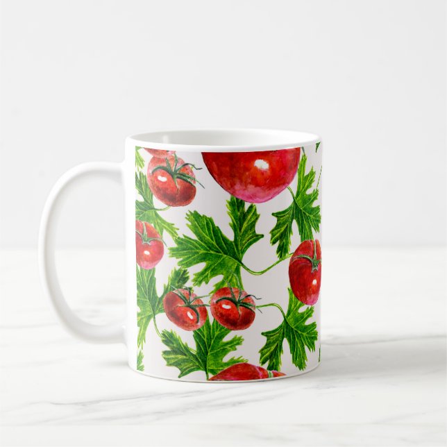Mug Motif de tomate avec feuilles (Gauche)