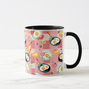 Mug Motif de tomate et d'oeufs au plat