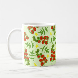 Mug Motif de tomate sans joint. Impression végétale. V