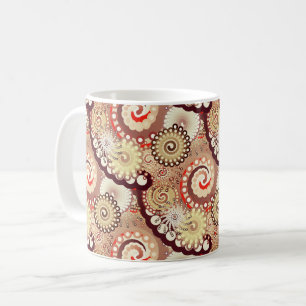 Mug Motif de tourbillon fractal, chocolat et crème