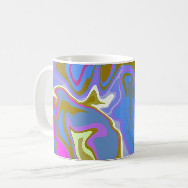 Mug Motif de tourbillon multicolore abstrait  (Devant gauche)