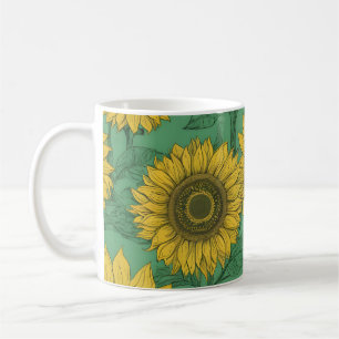 Mug Motif de tournesol jaune
