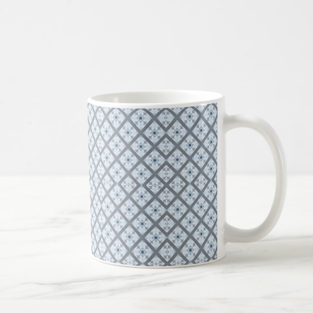 Mug Motif de treillis complexe en blanc et Brown (Droite)