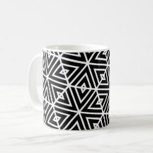 Motif de triangles noir Hexagon blanc