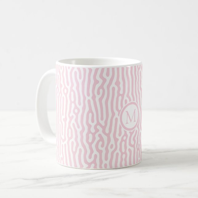 Mug Motif de Turing rose et blanc (Devant gauche)