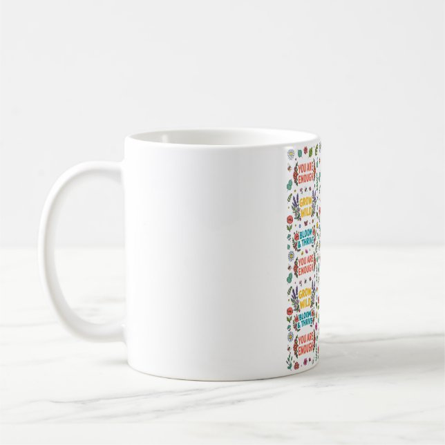 Mug Motif de typographie d'affirmation positive (Gauche)