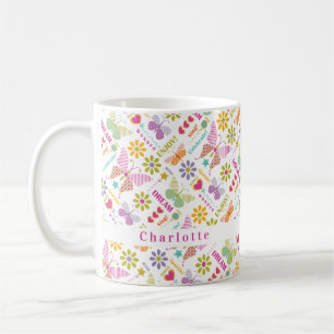 Mug Motif de typographie de papillon moderne