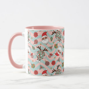 Mug Motif de vacances Disco Père Noël et Reindeer