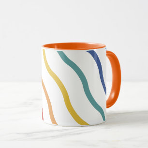 Mug Motif de vague coloré moderne