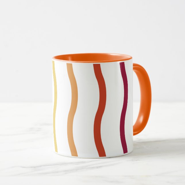 Mug Motif de vague coloré moderne (Devant droit)
