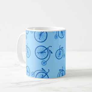 Mug Motif de vélo rétro dans des tons bleus