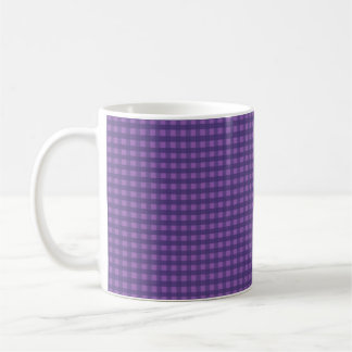 Mug Motif de vérification En vichy violet foncé