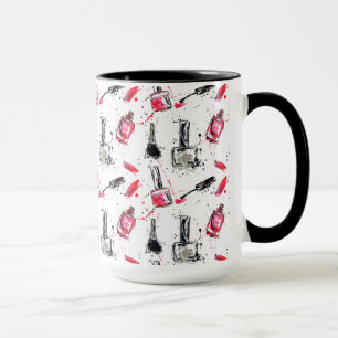 Mug Motif de vernis à ongles d'aquarelle