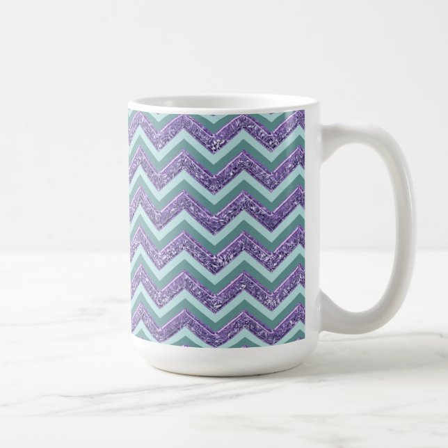 Mug Motif de verre Amethyst Zigzag (Droite)