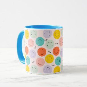 Mug Motif de visage joyeux souriant coloré