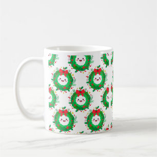 Mug Motif de visages de couronnes Kawaii