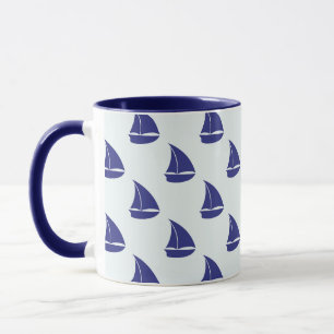 Mug Motif de voilier de bleu royal