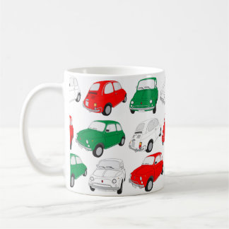 Mug Motif de voiture Vintage vert, blanc et rouge