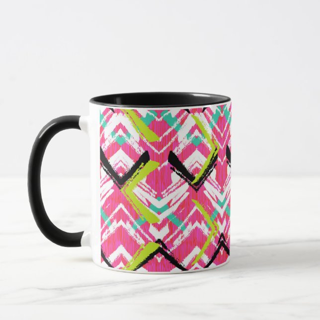 Mug Motif de zag de Zig rose-main (Gauche)