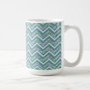 Mug Motif de zigzag d'aluminium d'arc-en-ciel