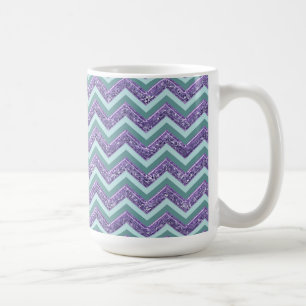 Mug Motif de zigzag en verre d'améthyste