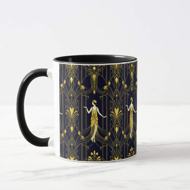 Mug Motif décoratif doré et noir Gabsy (Gauche)