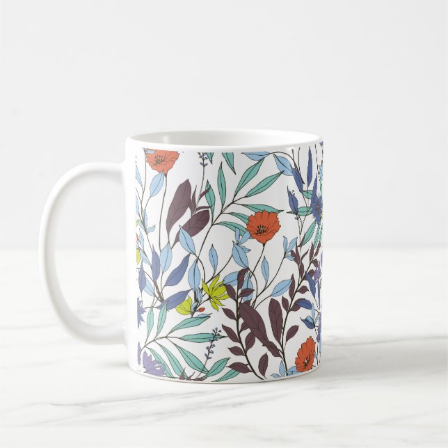 Mug motif d'élégance Abstraite avec arrière - plan fle (Gauche)
