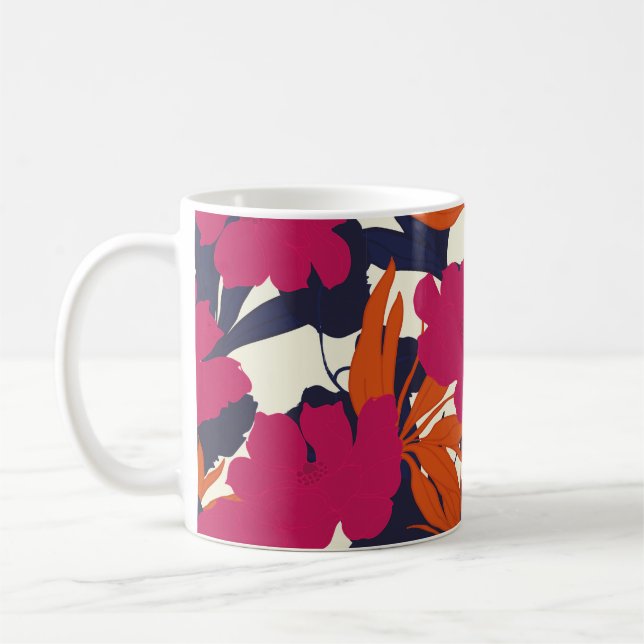 Mug motif d'élégance Abstraite avec arrière - plan fle (Gauche)