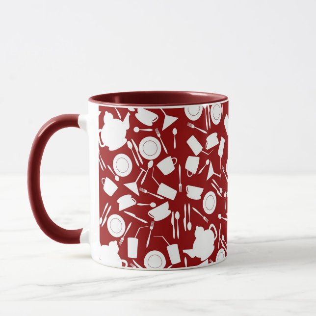 Mug Motif d'éléments de cuisine (Gauche)