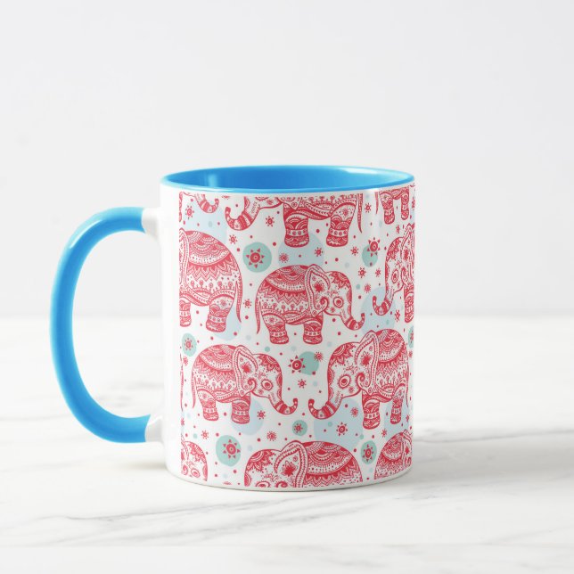 Mug Motif d'éléphant rouge (Gauche)