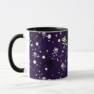 Mug Motif d'Emo de couleur foncée avec la peinture