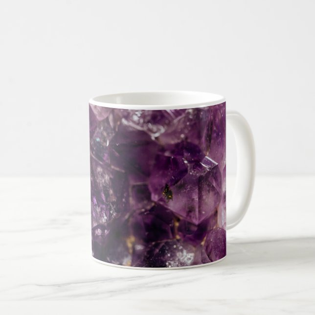Mug Motif d'énergie en quartz de cristal Amethyst viol (Devant droit)