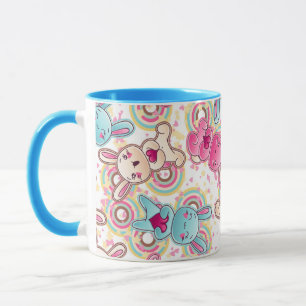 Mug Motif d'enfant de Kawaii avec des griffonnages