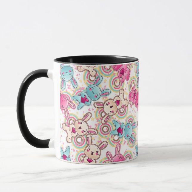 Mug Motif d'enfant de Kawaii avec des griffonnages (Gauche)