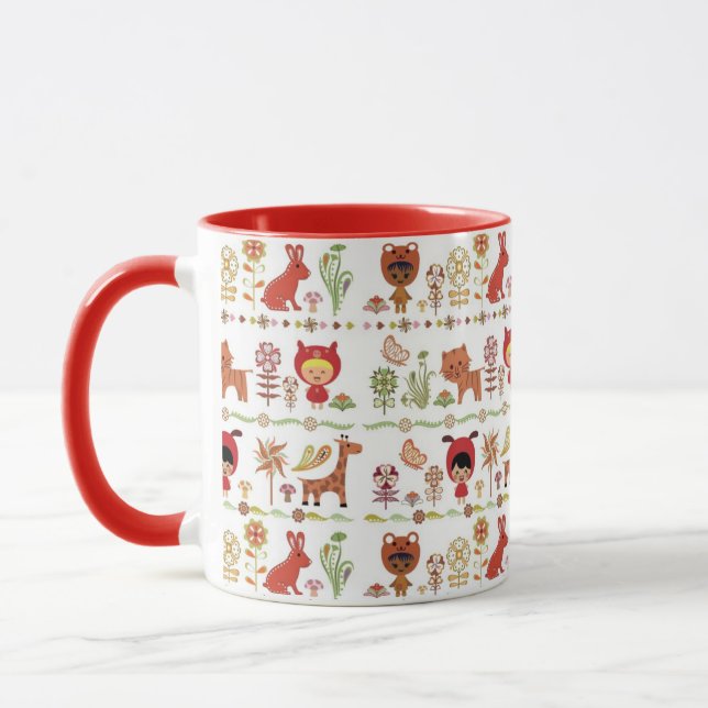 Mug Motif d'enfant et d'animaux (Gauche)