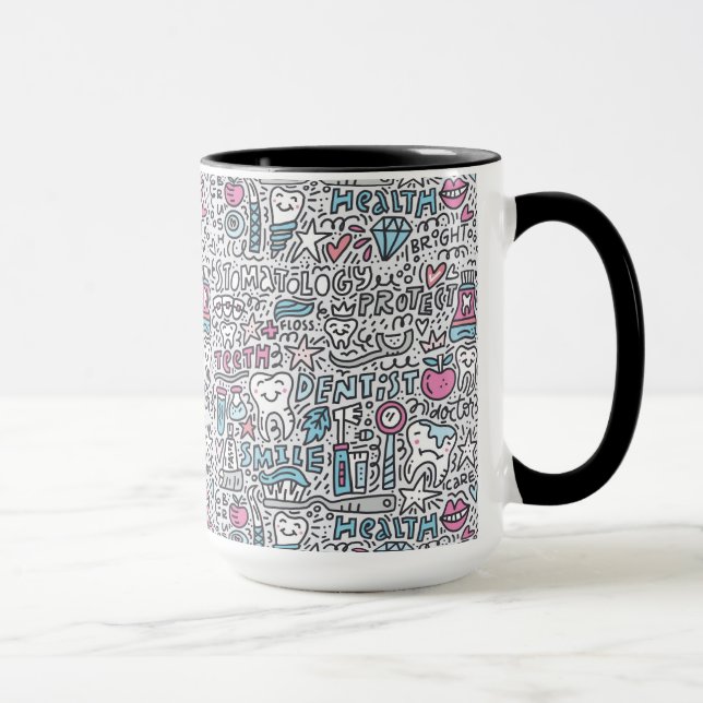 Mug Motif dentaire de bande dessinée (Droite)